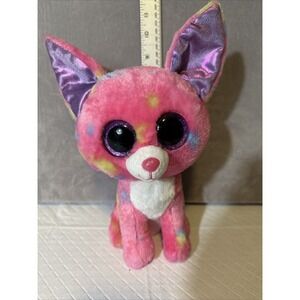Ty Beanie Boos CANCUN the CHIHUAHUA 9" Beanbag Plush Stuffed Toy w/ Glitter Eyes